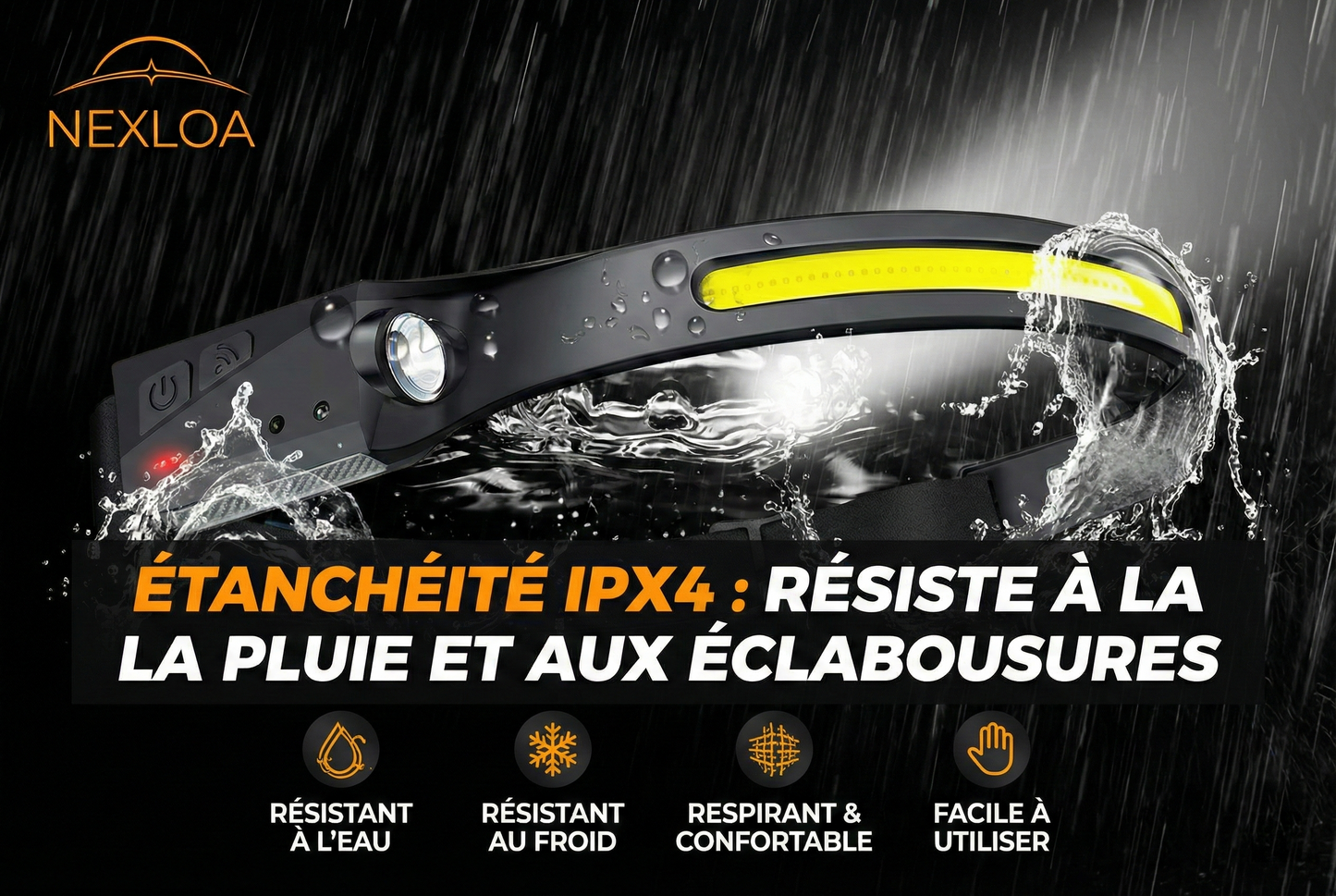 Lampe Frontale Vision 230° - Nexloa™ Beam